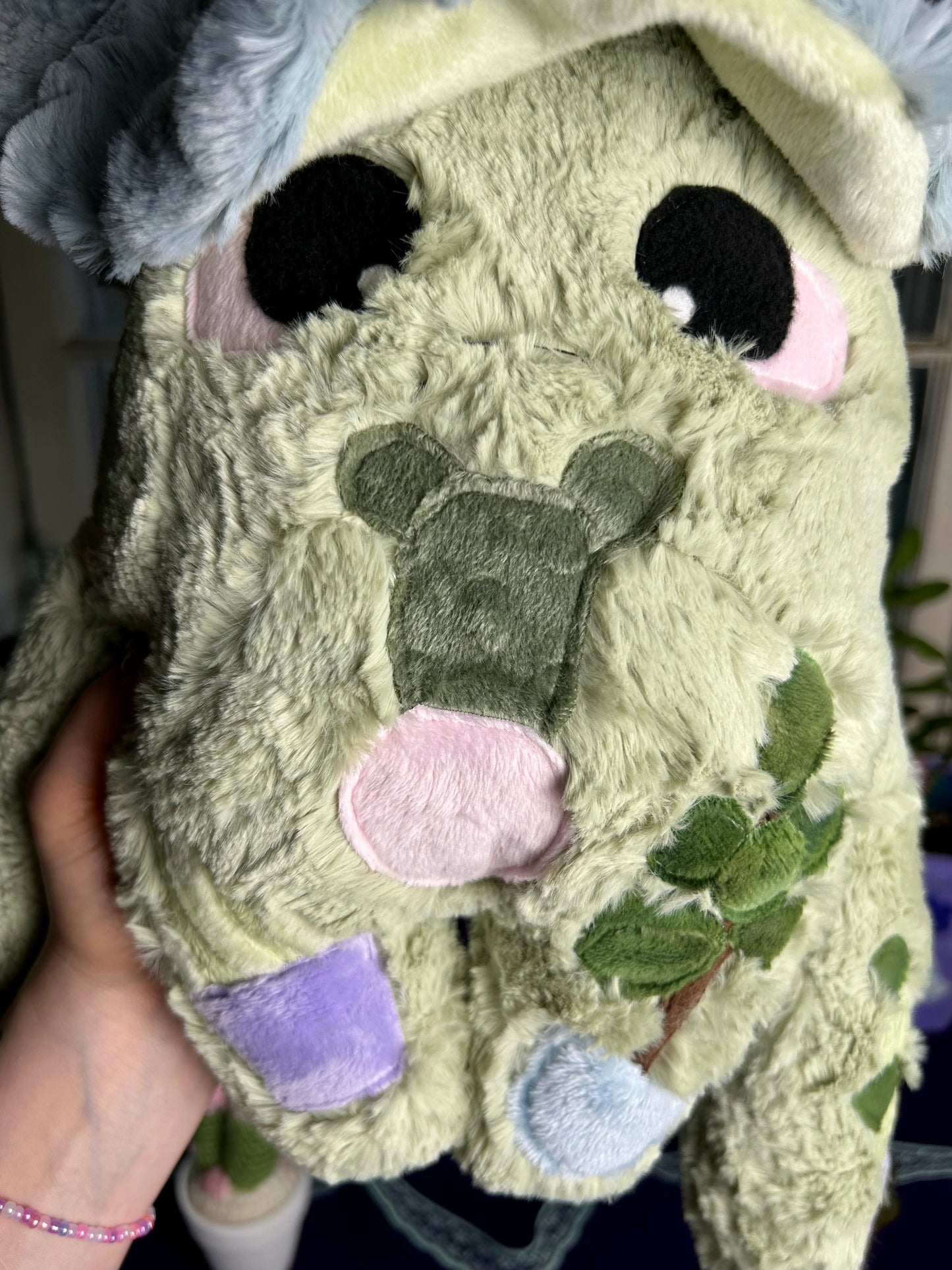 OOAK Handmade Weighted Mushroom and Plant Plushie Duo - Florian & Sprout