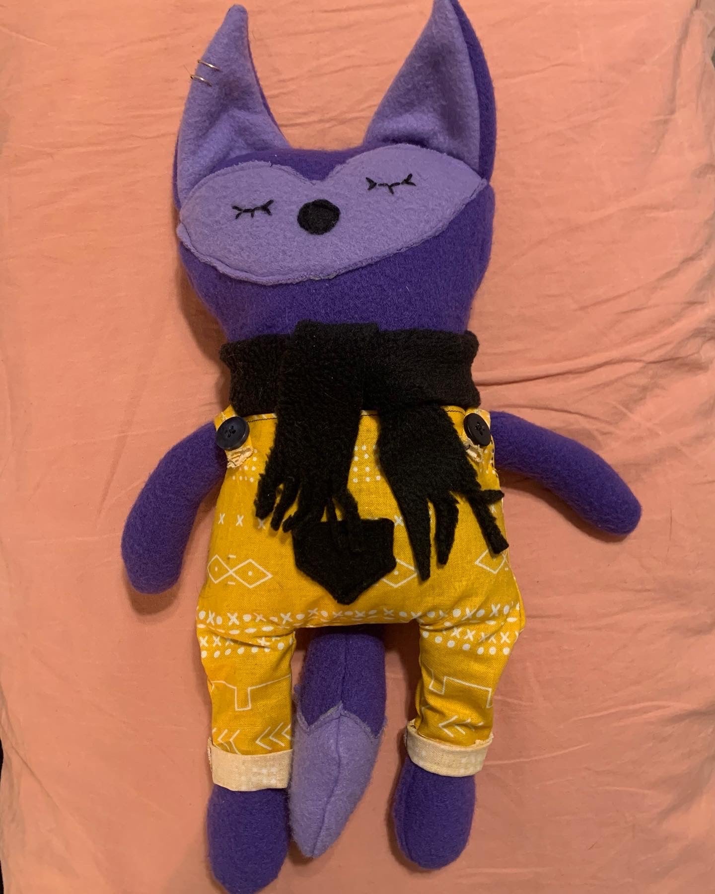 Handmade Fox Plush - Limited Edition - Fig the Finicky Fox from Far Away