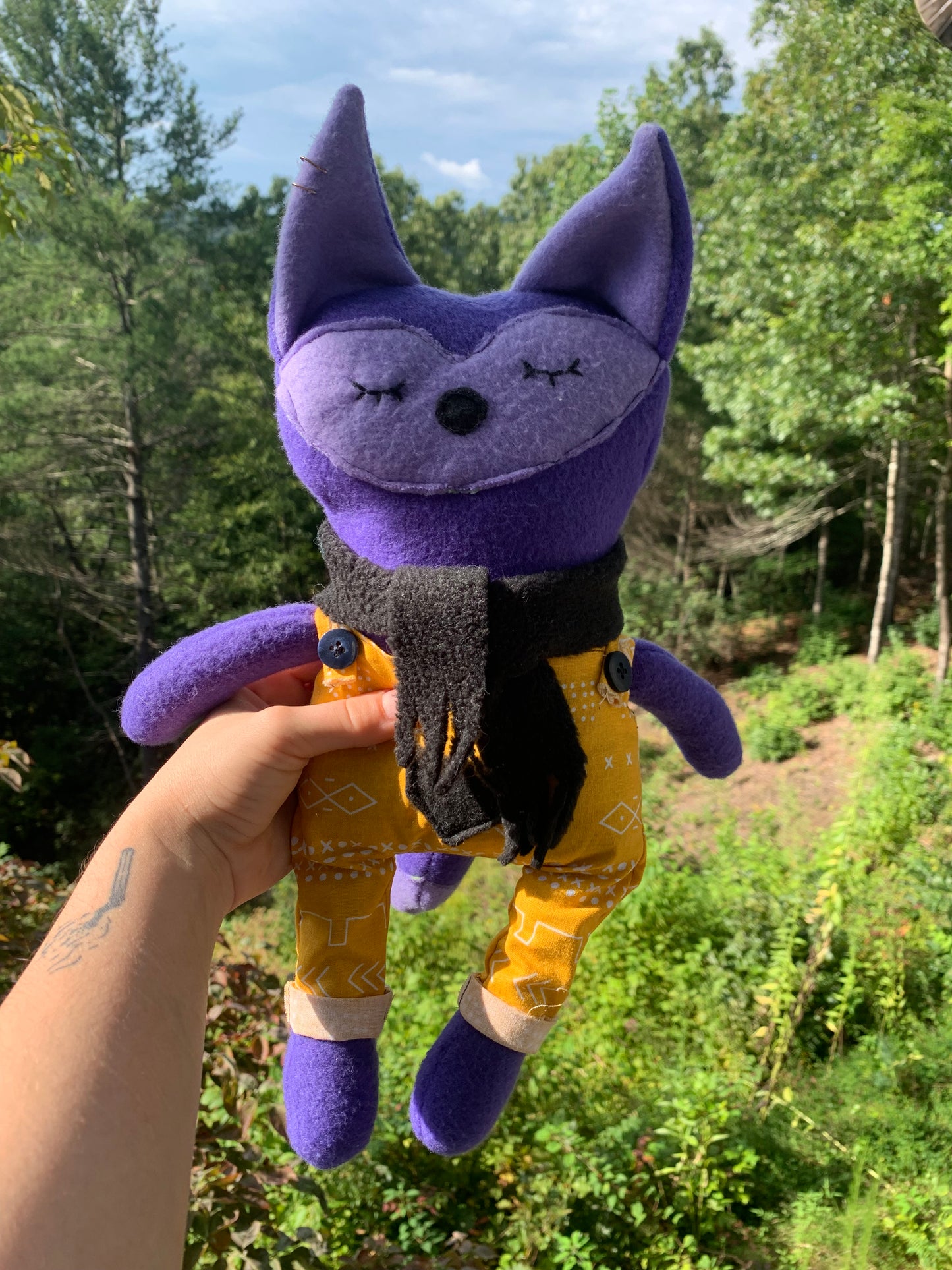 Handmade Fox Plush - Limited Edition - Fig the Finicky Fox from Far Away