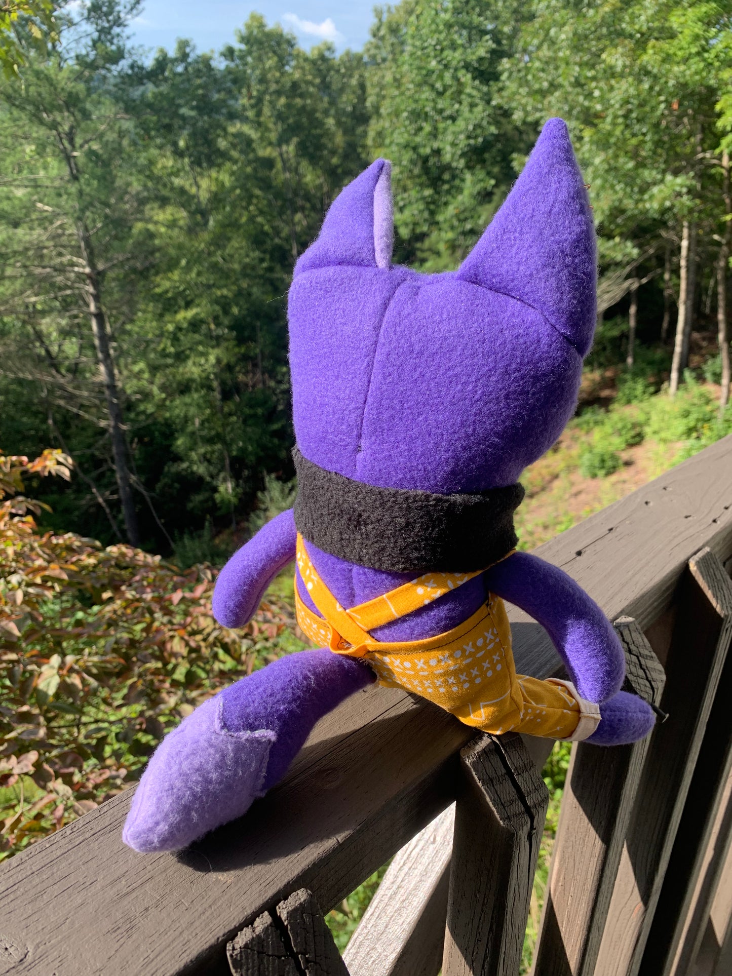 Handmade Fox Plush - Limited Edition - Fig the Finicky Fox from Far Away
