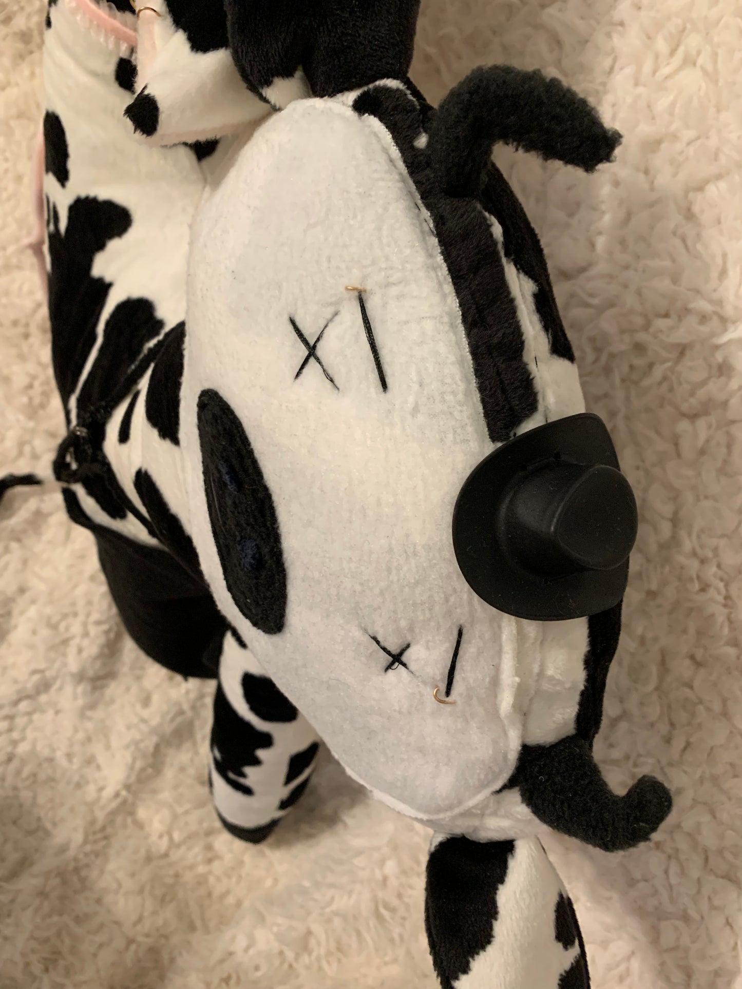 OOAK Handmade Two-Headed Cow Plush - Oat Lee