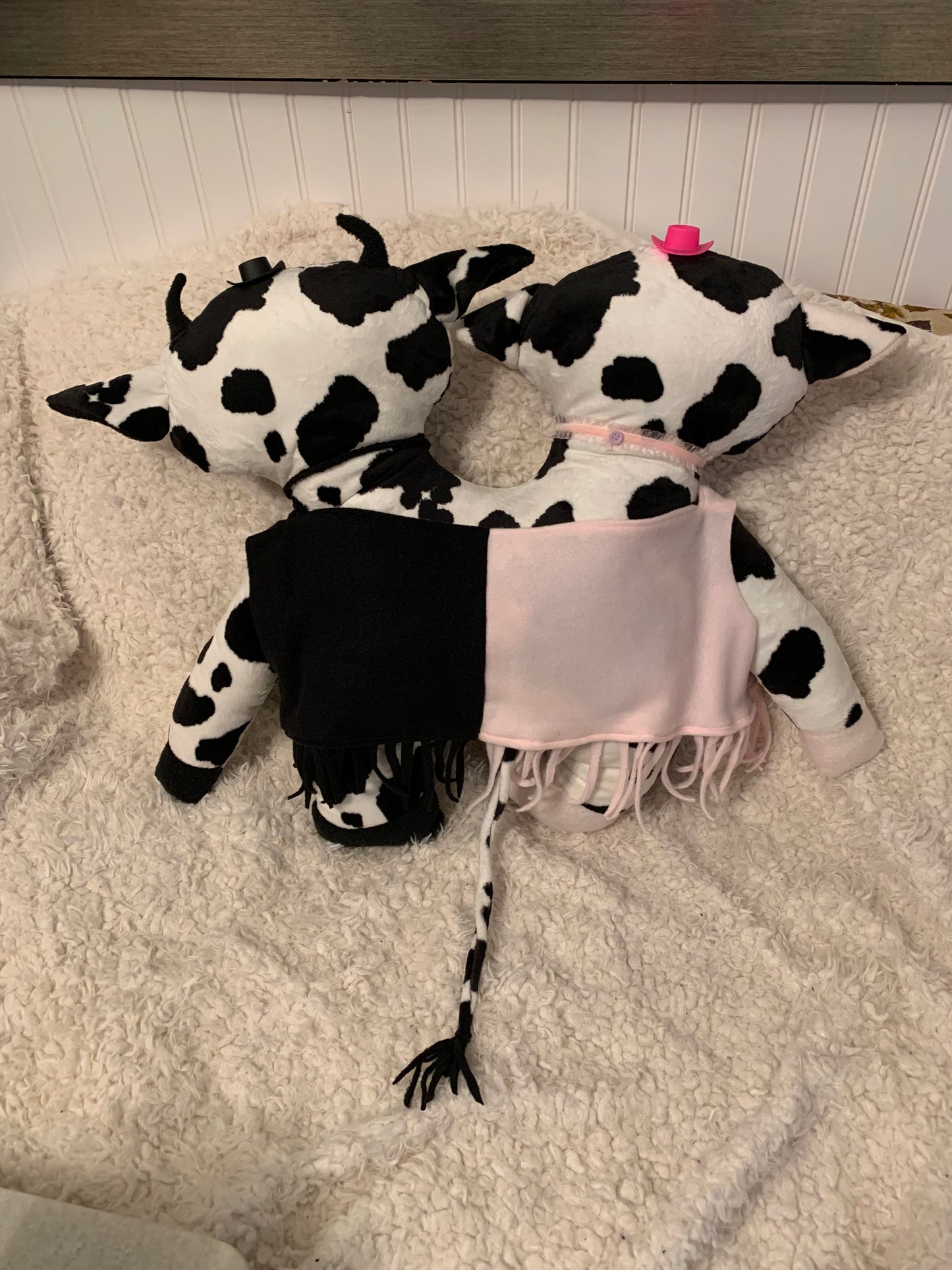 OOAK Handmade Two-Headed Cow Plush - Oat Lee