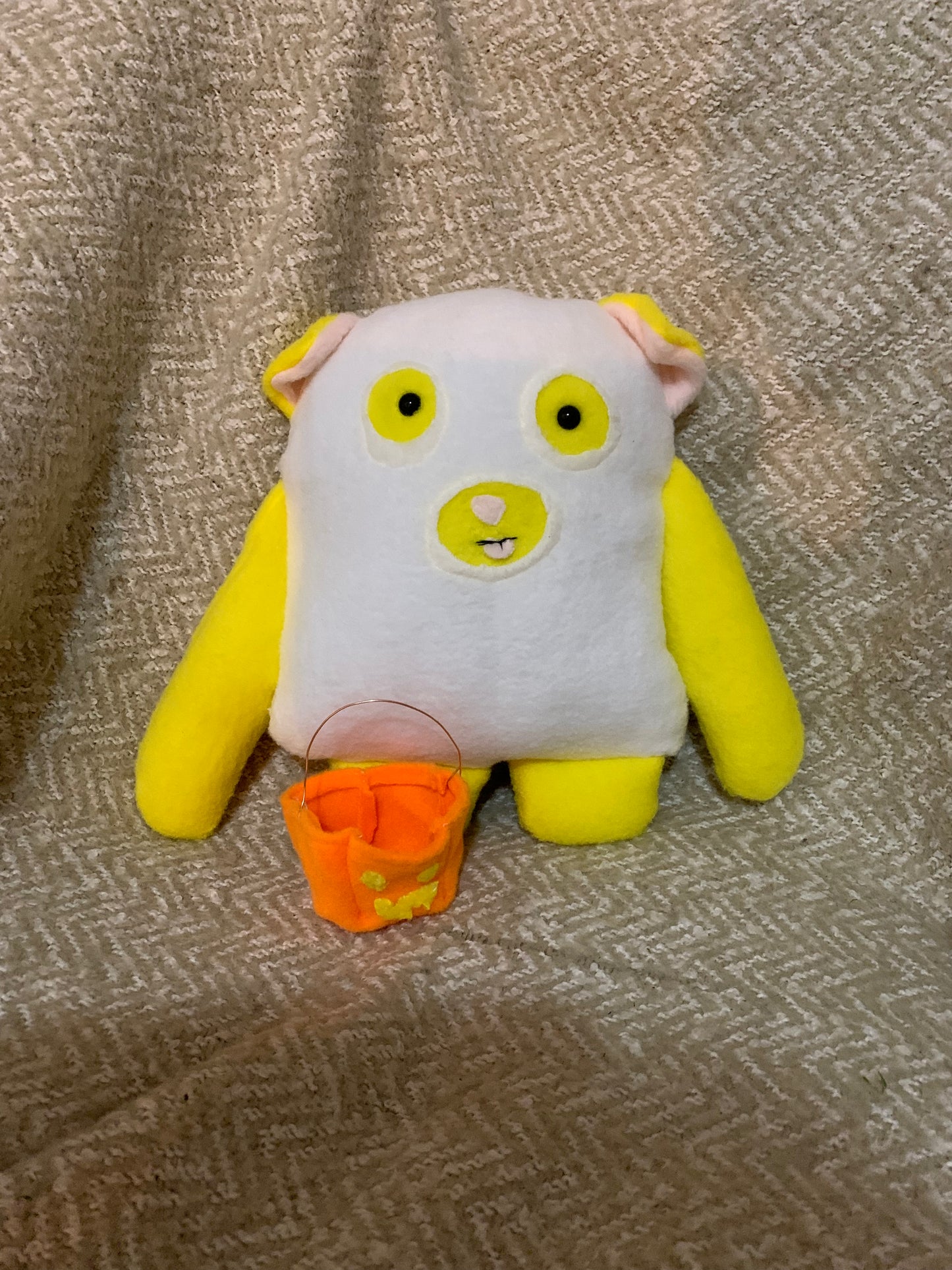 OOAK Handmade Ghost Puppy Plush - Pele