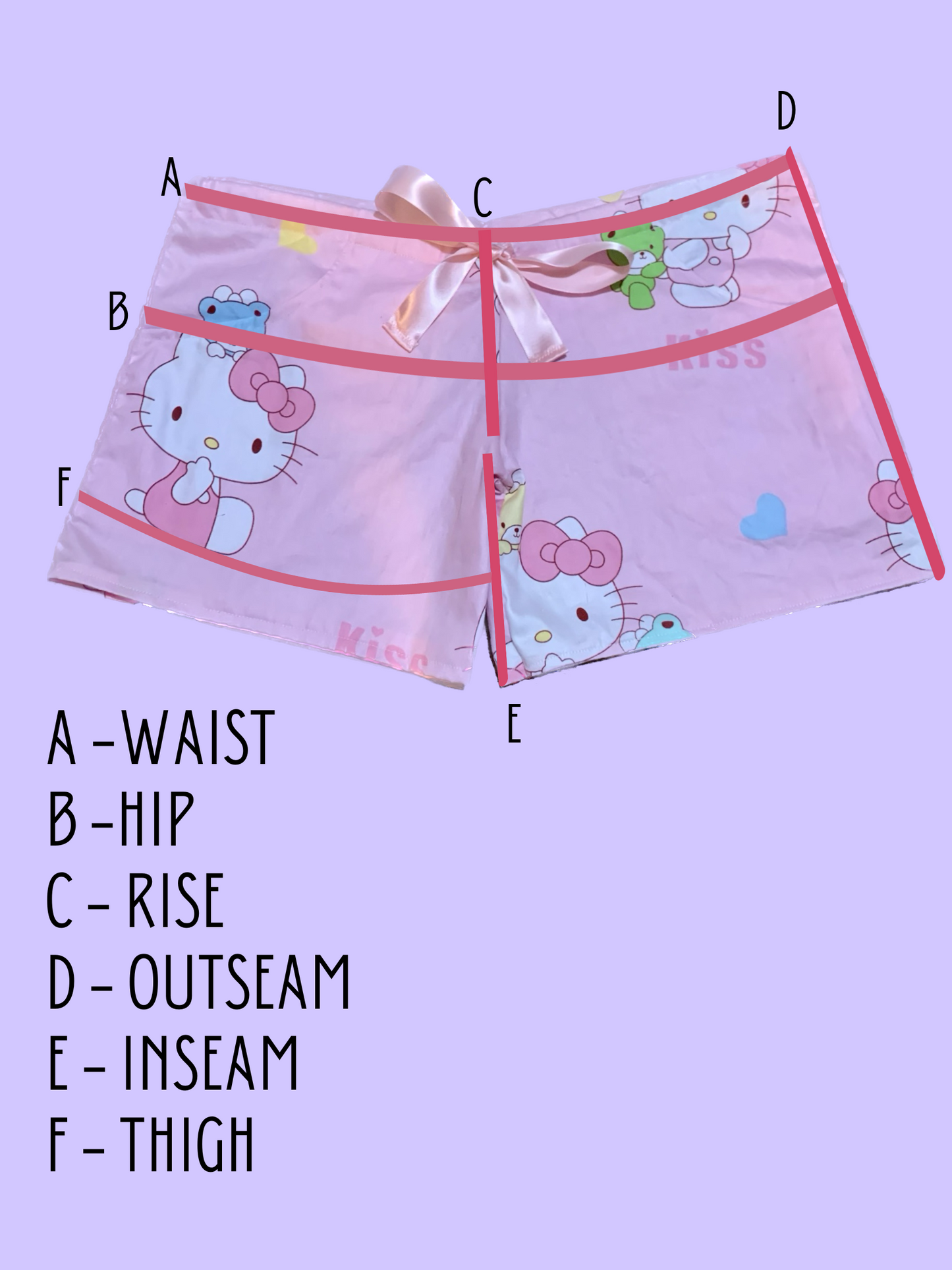 PLS READ DESCRIPTION - Handmade Hello Kitty Shorts with Pockets