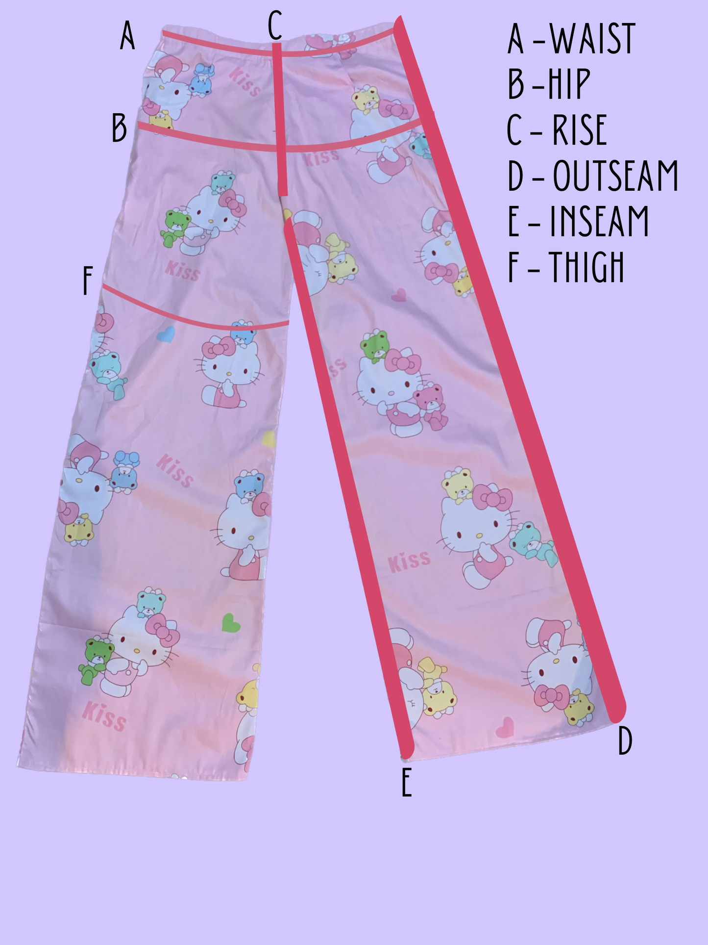 PLS READ DESCRIPTION - Handmade Hello Kitty Pants with Pockets