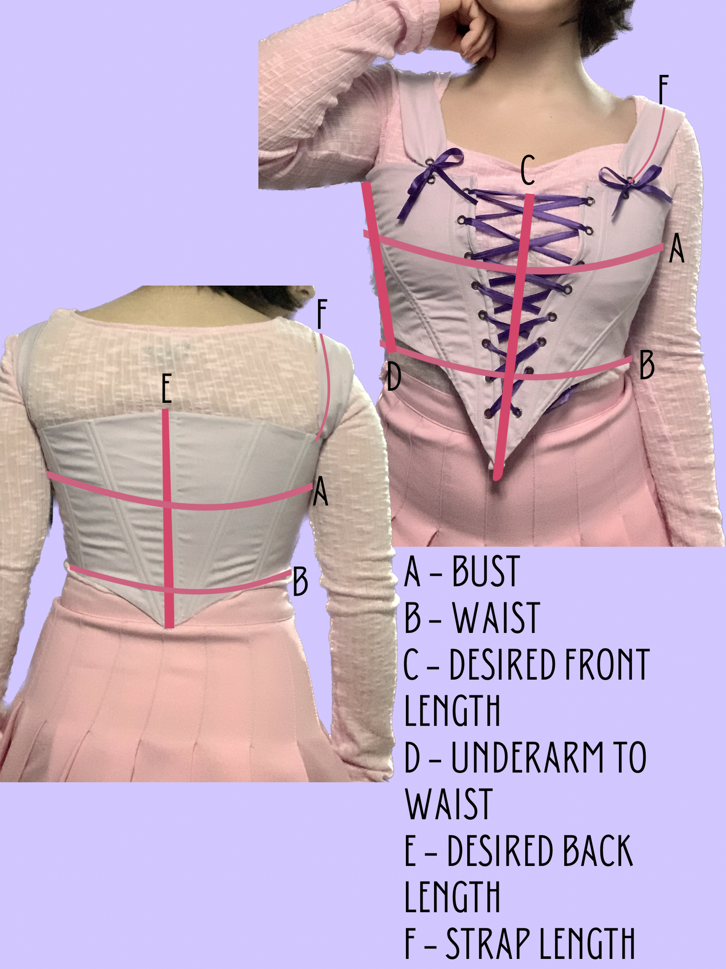 PLS READ DESCRIPTION - Handmade Reversible Hello Kitty Corset
