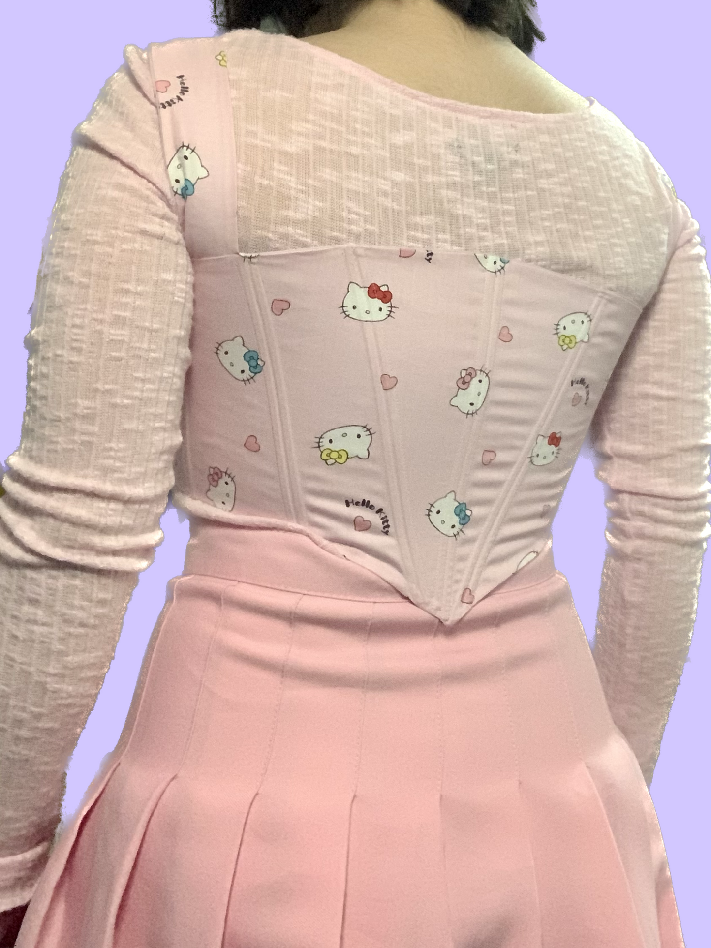 PLS READ DESCRIPTION - Handmade Reversible Hello Kitty Corset