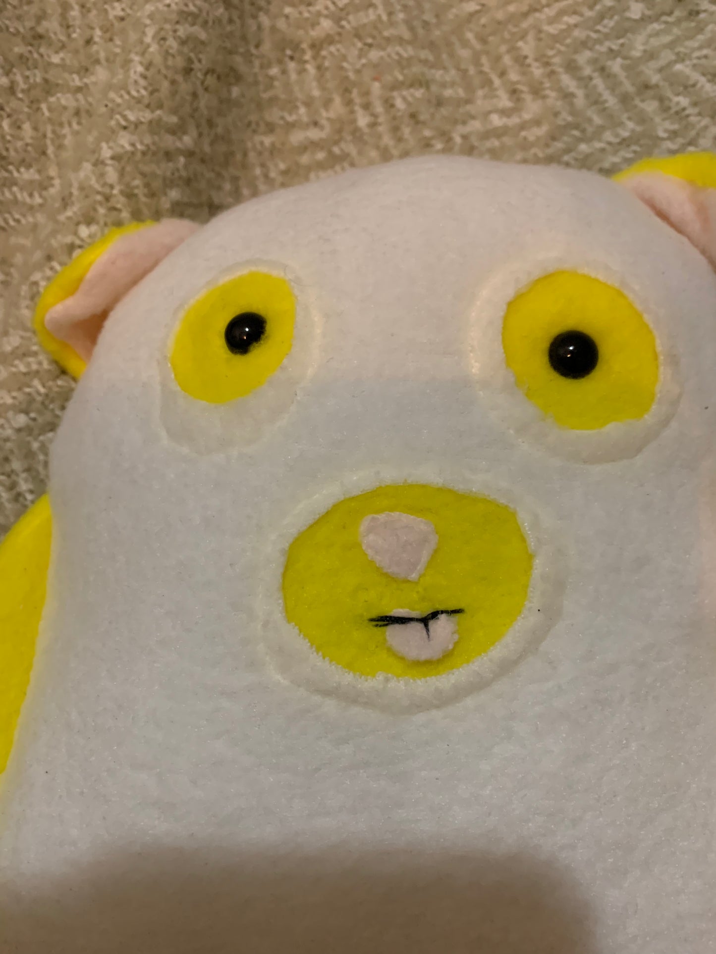 OOAK Handmade Ghost Puppy Plush - Pele