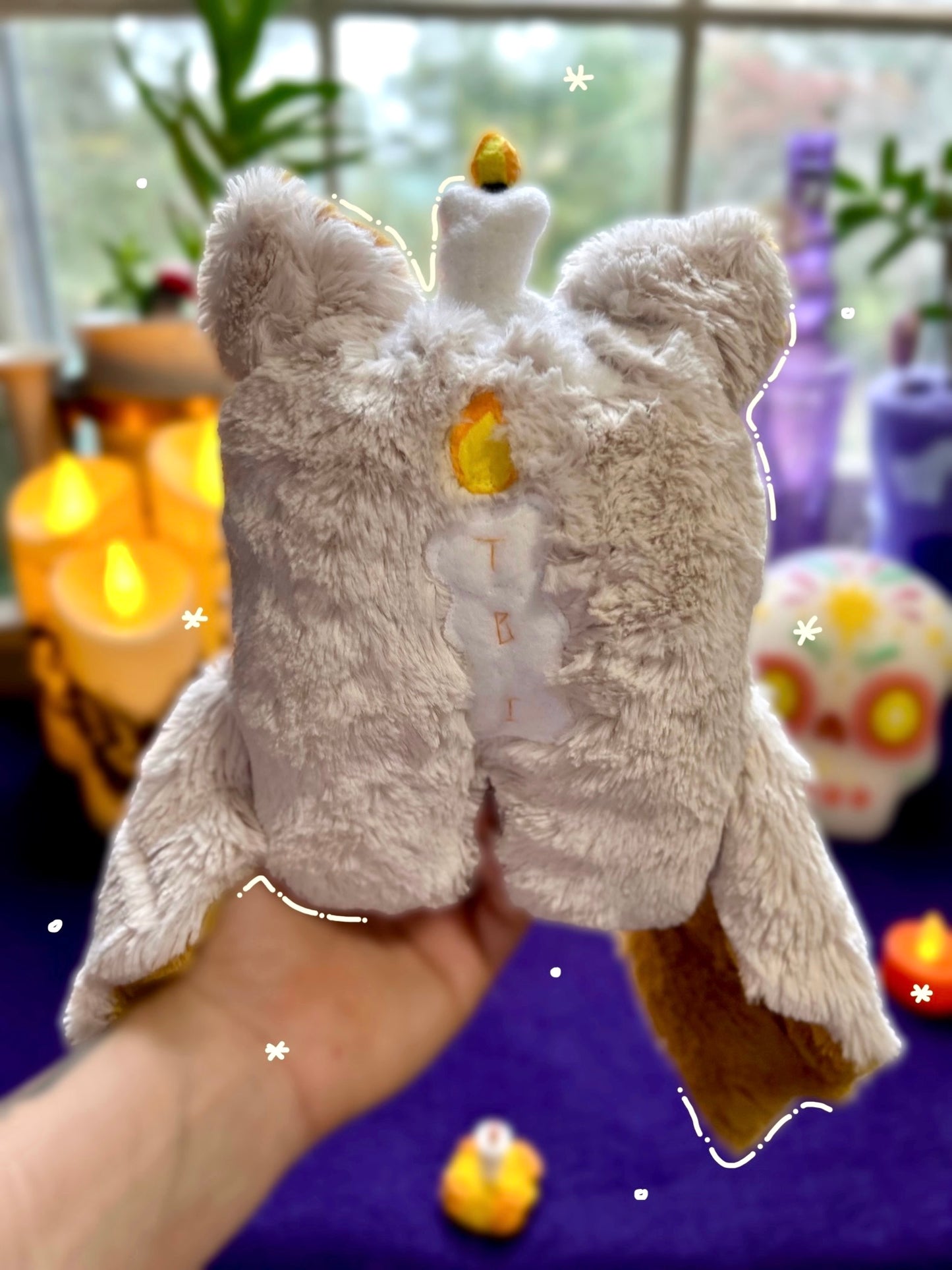 OOAK Handmade Weighted Bat Plushie - Vela